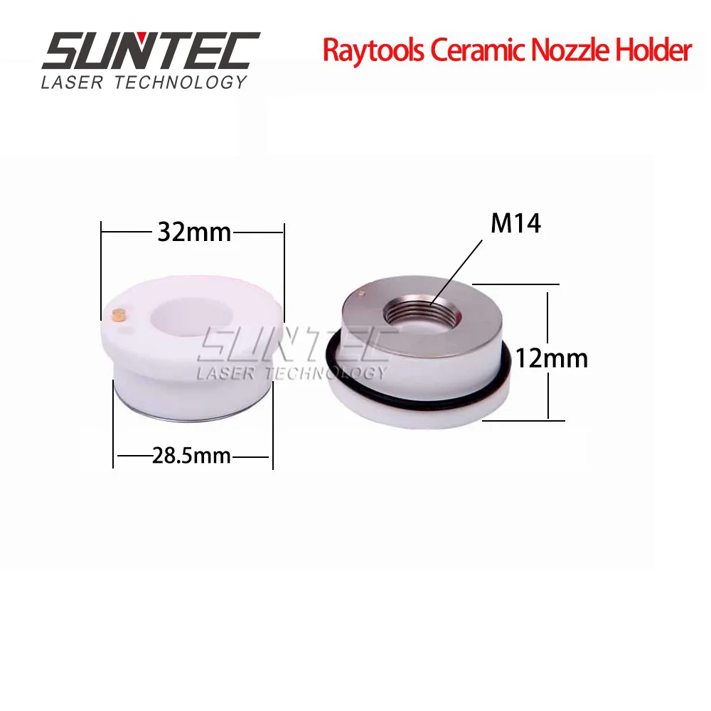 Suntec Laser Ceramic Nozzle Holder Dia.32mm/28.5mm Raytools Bodor HANS HG Fiber Laser Cutting Machines for Raytools Cutting Head