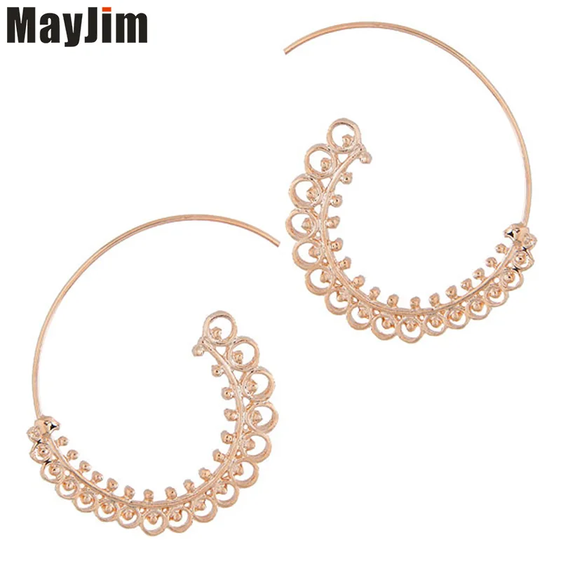

MayJim New 2018Fashion metal spiral whirlpool personality Alloy Stud Earrings earrings
