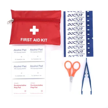

First Aid Kit 8 Kinds Drugs Waterproof Medical Box Portable Multipurpose Emergency Medical Kit First Aid Bag Camp