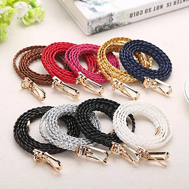 Женский плетеный пояс тонкий с пряжкой|thin waist belt|waist beltwaist belt buckle |