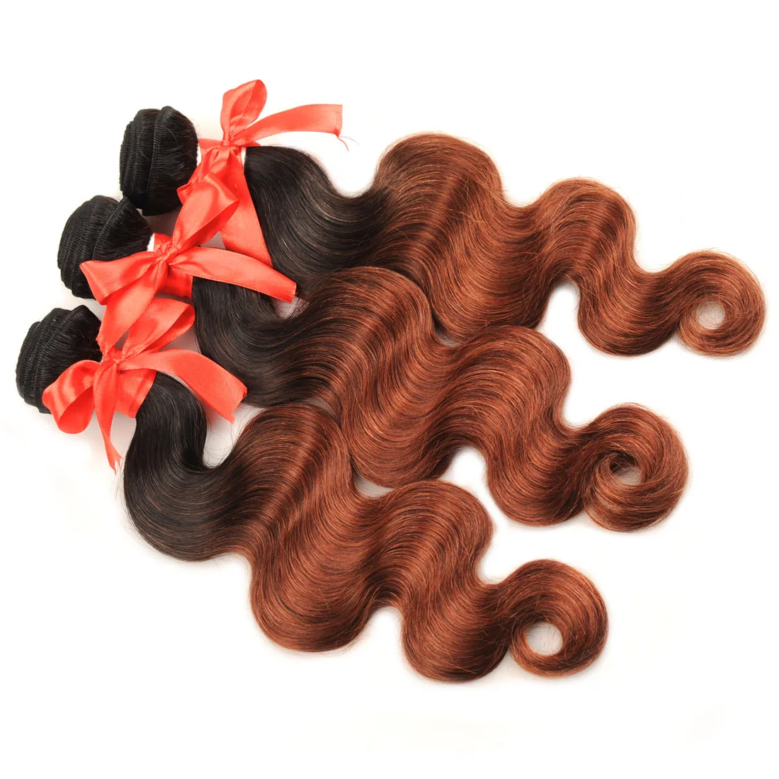 Pinshair T1B/33 Темно светлые пучки волнистых волос с закрытием перуанские