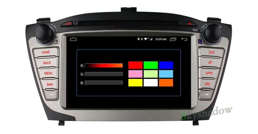 Top C500 1024X600 4G SIM Android 6.0 Car DVD Player For Hyundai IX35 Tucson 2009-2014 RDS Radio GPS Bluetooth wifi 2GB RAM 16GB ROM 12