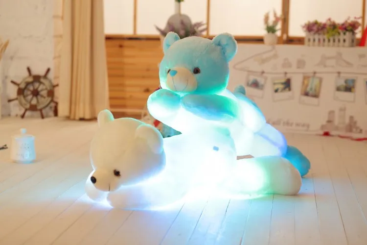 Mon Lapinou 50 см 85 см светодиодный светильник медведь игрушка плюшевый светильник плюшевый медведь кукла светящаяся Подушка Детские игрушки подарок для нее