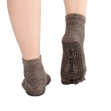 Мужские хлопковые спортивные носки для йоги, профессиональные нескользящие носки большого размера для фитнеса с пятью пальцами, дышащие носки-Тапочки