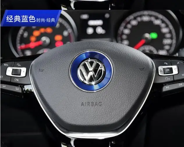 

NEW Car Steering Wheel Emblem Decorative Circle Ring Modified 3D Sticker For Volkswagen VW Golf 4 5 6 Polo Passat B5 Jetta Mk6