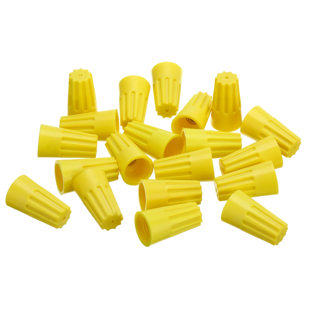 70Pcs/set Electrical Insulation Wire Twist Connectors Terminals Cap Nut Spring Insert Assortment Rotating Kit 4 Colors Mayitr
