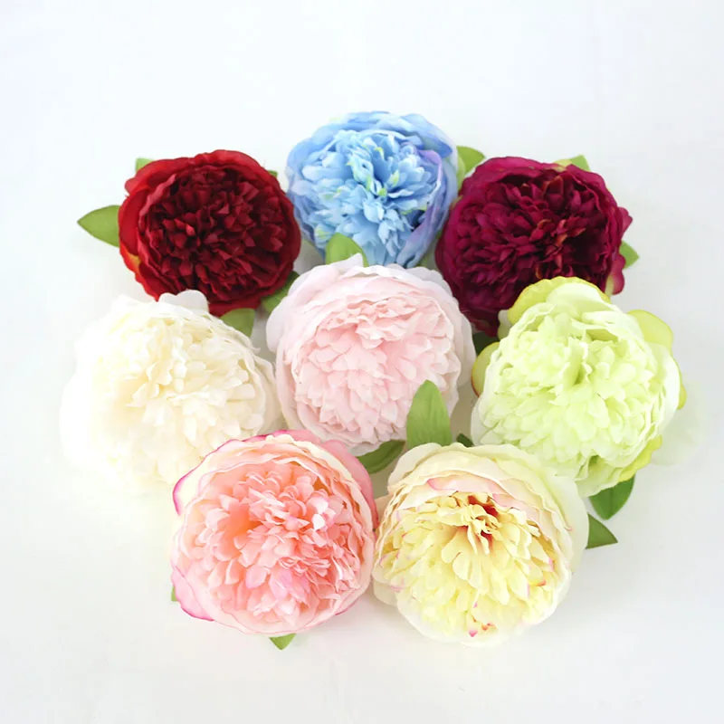 Flone Artificial Silk Peony Head Fake Flowers Wedding Bride DIY Wreath Christmas Party Decoration Handmade Crafts Accessories (1)