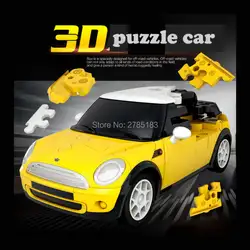 1/32 блоков модели автомобилей, 3D DIY Пазлы автомобилей Пластик модель комплект набор строительных блоков, детские забавные блоки автомобиля