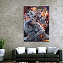 Домашний декор холст 1 шт. Милая Сексуальная аниме-девушка Amaterasu художественные плакаты и принты картины для дома картины для украшения стены спальни