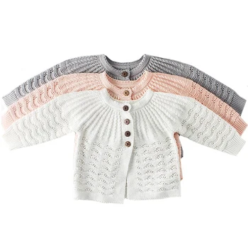 

Fashion Baby Girls Clothes Children Knitted Cardigan Infant Toddler O-neck Outer Sweaters Baby Clothes Girl Princess Jacket 2019