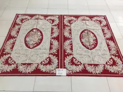 Бесплатная доставка 4'x6' aubusson ковер ручной небольшой ковер, 100% натуральный шелк области ковер