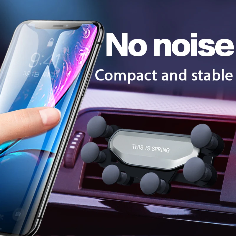 

Car Phone Holder Bracket Gravity Car Vent Mobile Phone Holder Universal Creative Navigation Clip For Huawei IPhone XS Max X 8