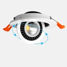 Светодиодный светильник 360 градусов вращающийся потолочное утопленное пятно света 5 Вт 7 Вт 10 Вт 12 Вт светодиодный крепление на потолок светодиодный COB светильник