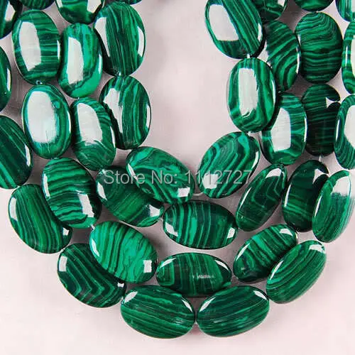 

HOT 13X18MM Green Malachite Oval Loose Beads Jewelry Hand Made Natural Stone For Necklace Bracelet 15"AAA MY4266 Wholesale Price