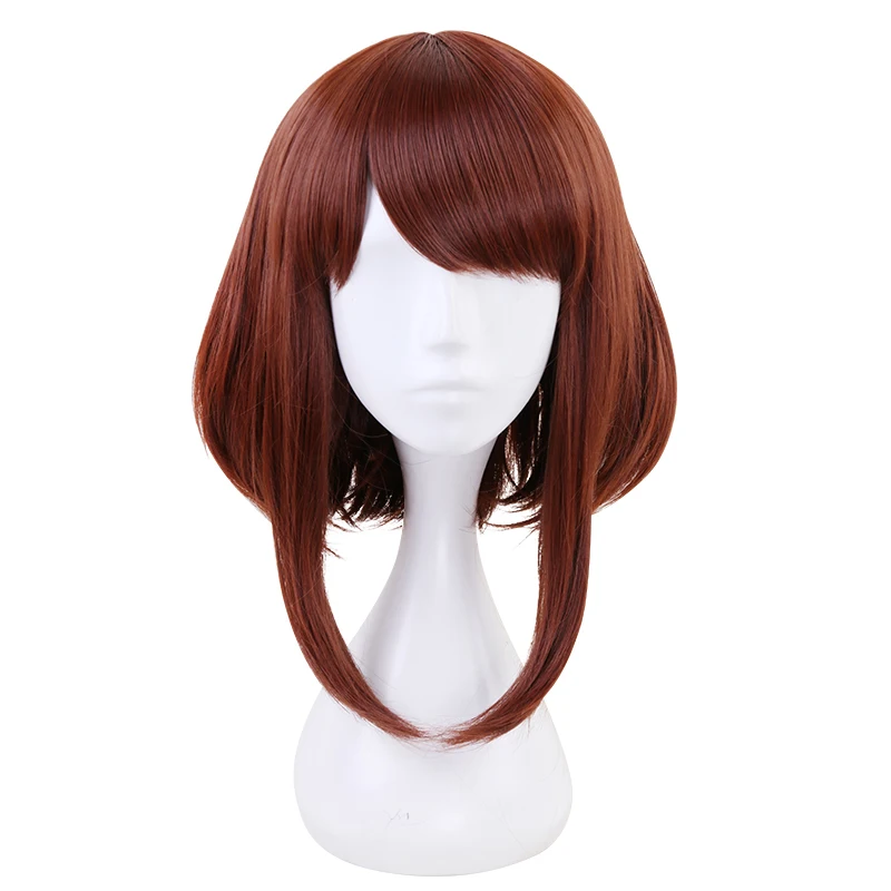 

My Hero Academia Boku no Hero Academia Asui Tsuyu Cosplay Wig Girl Hairpiece Atrovirens Brown Curly Hair Periwig