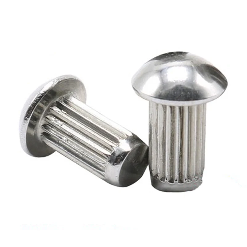 

20pcs M3 304 stainless steel Half round head nameplate knurled rivet Semicircular heads sign rivets GB827 4mm-12mm Length