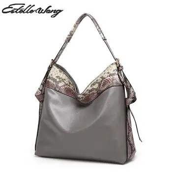 

2016 New serpentine Bag Winter Fashion Snake Crocodile Crossbody Bag With Large Capacity handbags