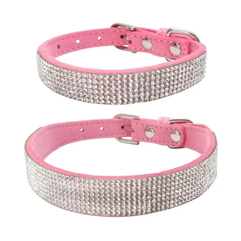 

Pets Acessorios Sparkly Adjustable Rhinestone collars Cute Jewelry Necklace Bling Dog Collar Harnais Pour Chien