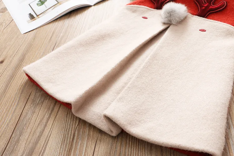 Christmas Dress Girl Cartoon Elk Children's Dress Festa 2018 Winter Warm A-line Pattern Dress Girls Party Dress Kids Sleeveless1006