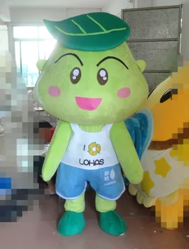

HOT SALE cute humorous plant leaves boy Halloween animal Mascot Costume Fancy Dress Animal mascot costume free shipping