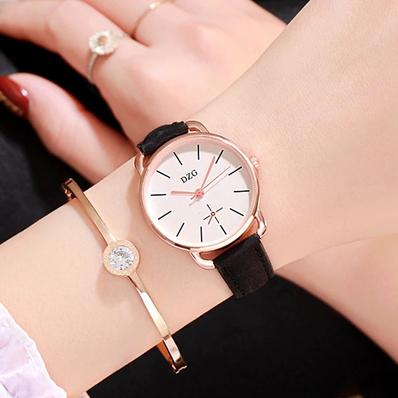 

Casual Watches lady dress watch women Casual Leather quartz-watch Analog wristwatch Damski Relogio Gifts Men Watches