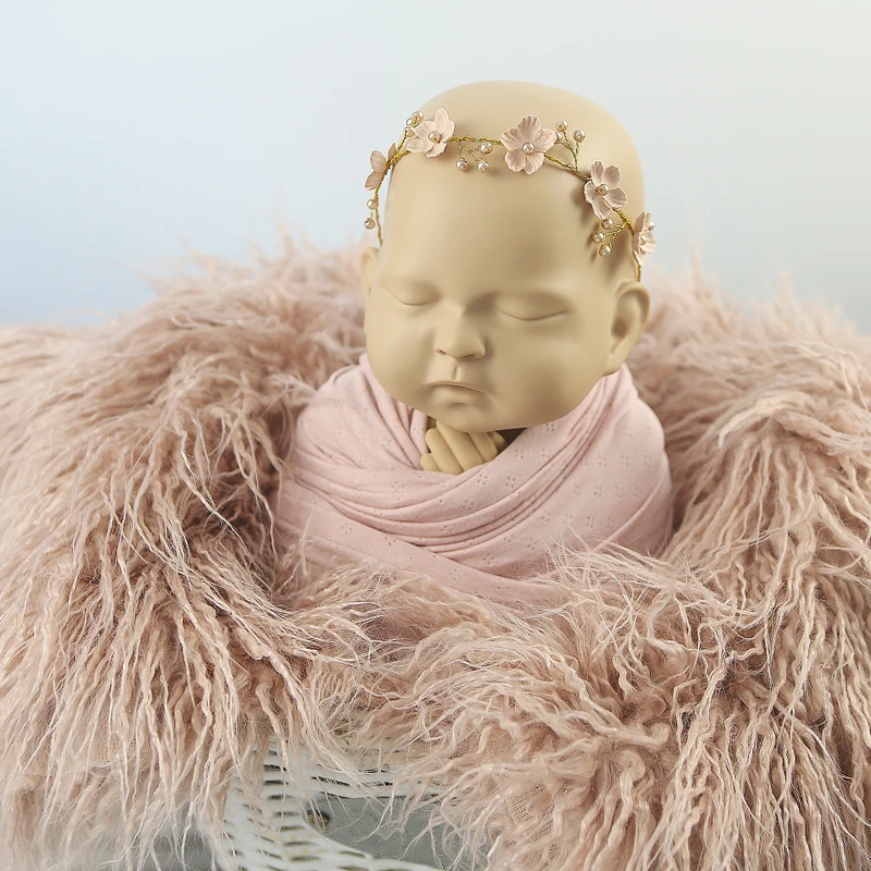 Подставка из искусственного меха для фотосъемки новорожденных|Одеяла и пеленки|