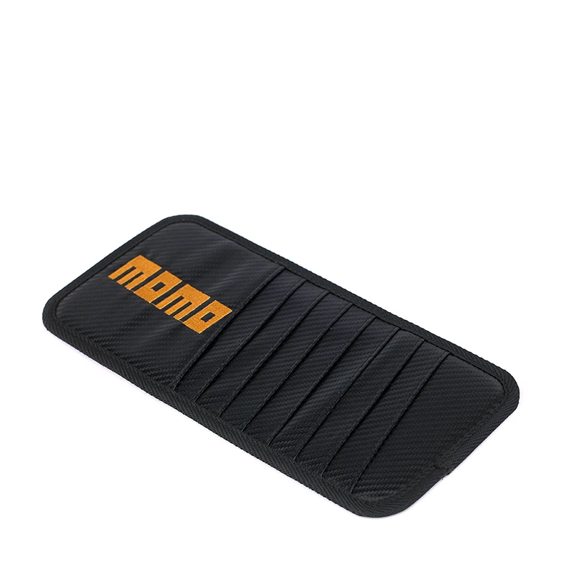 

Exquisite embroidery for MOMO emblem Carbon fiber car sunshade storage bag for volkswagen bmw mercedes renault ford accessories