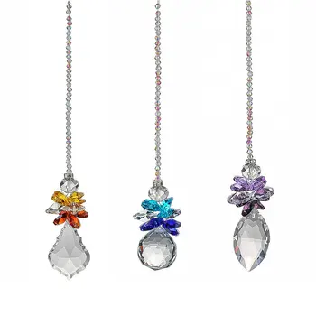 

H&D Rainbow Suncatcher Clear 50mm/30mm Crystal Ball Angle Prisms Hanging Pendants Window Decor Home Fengshui Hanging Pendant