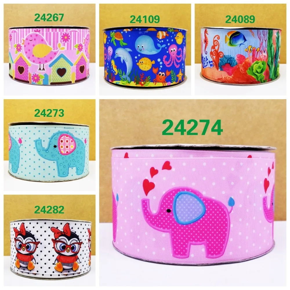 Ленты 50 ярдов мультфильм напечатанные grosgrain ленты 24274