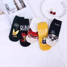 Женские носки на каждый день Харадзюку корейские хлопковые носки с рисунками животных весенние и летние Новые забавные Дышащие носки
