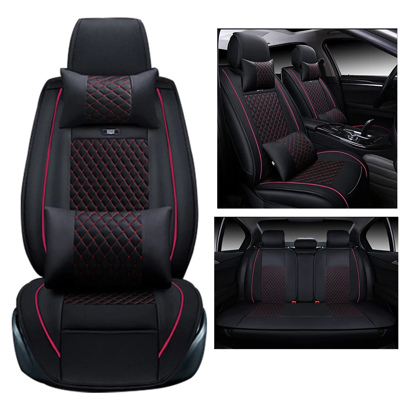 Специальный Набор чехлов для сидений автомобиля из искусственной кожи для Mitsubishi Pajero Sport OUTLANDER EX Lancer Galant EVO FORTIS, автомобильные аксессуары для стайлинга