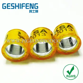 

100pc free shipping Aluminium with Plastic ring with KSA pigeon photo