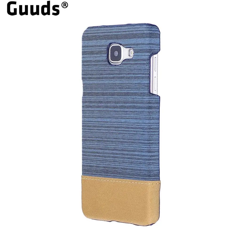 Canvas Cloth Coated Plastic Back Cover for Samsung Galaxy A5 2016 A510 - Light Blue