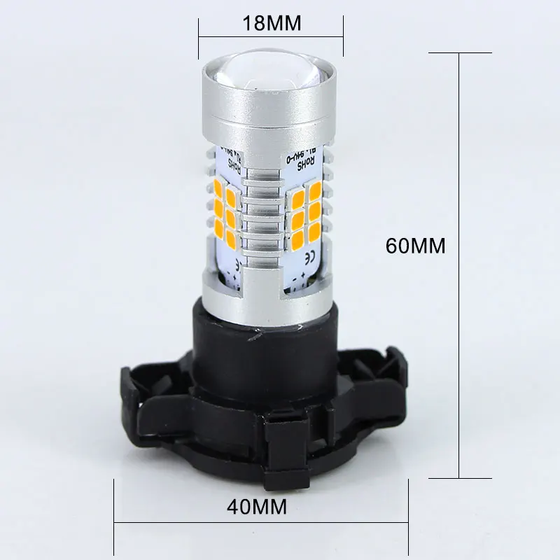 Желтый 21-SMD PY24W 5200s светодиодный лампы для BMW E92/E93 F10/F07 5 серии E83/F25 X3 E70 X5 E71 X6 Z4 спереди указатели поворота