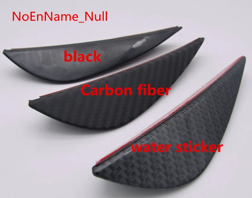 

4pcs/Set Carbon Fiber Universal Car Front Bumper Fins Lip Canards Splitter Sticker Trim Kit Moulding Decorative for Mazda 3 6