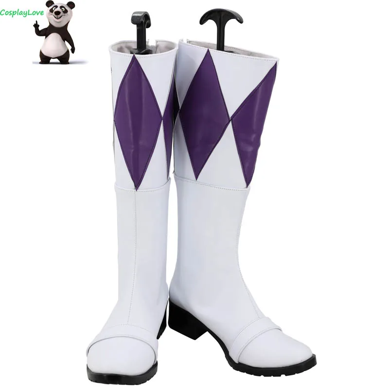 Cosplay Love Super Sentai косплей белые и фиолетовые KYORYUSENTAI ZYURANGER обувь длинные сапоги на