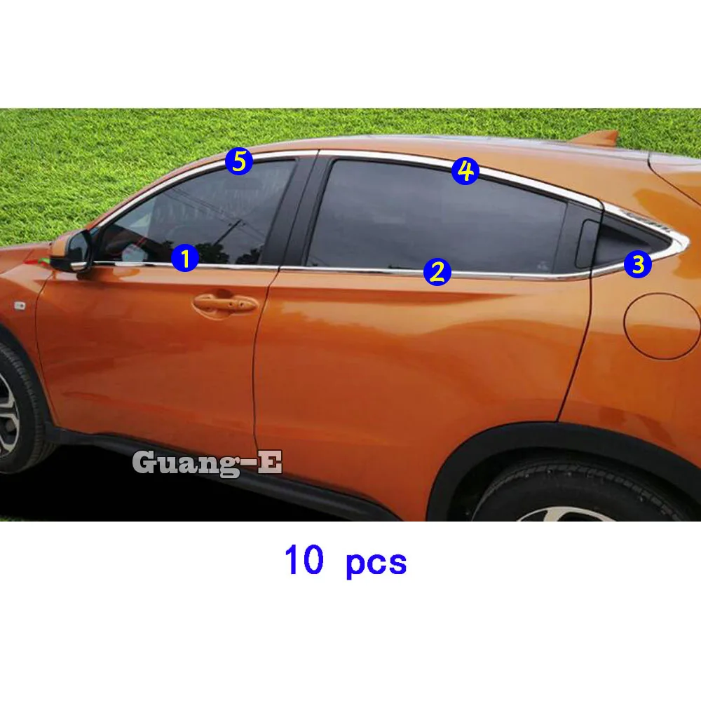 Корпус автомобиля из нержавеющей стали Стекло окно декоративная подушка средняя полоса отделка рамка накладки на фары части для Honda hr-v HR-V Vezel