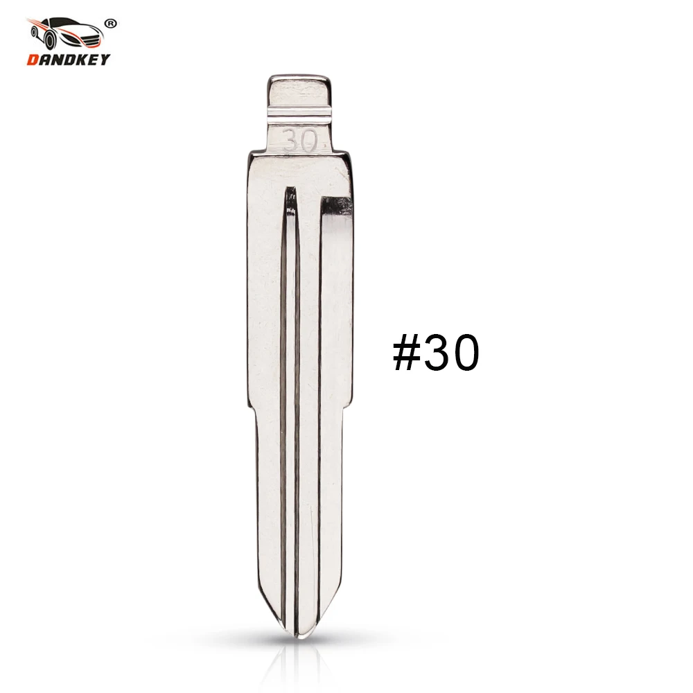 

Dandkey Universal Folding Flip Car Key Blank Uncut Blade 30# NO.30 For CMC Junjie Galena Sceo Daewoo Matrix Chromed Copper