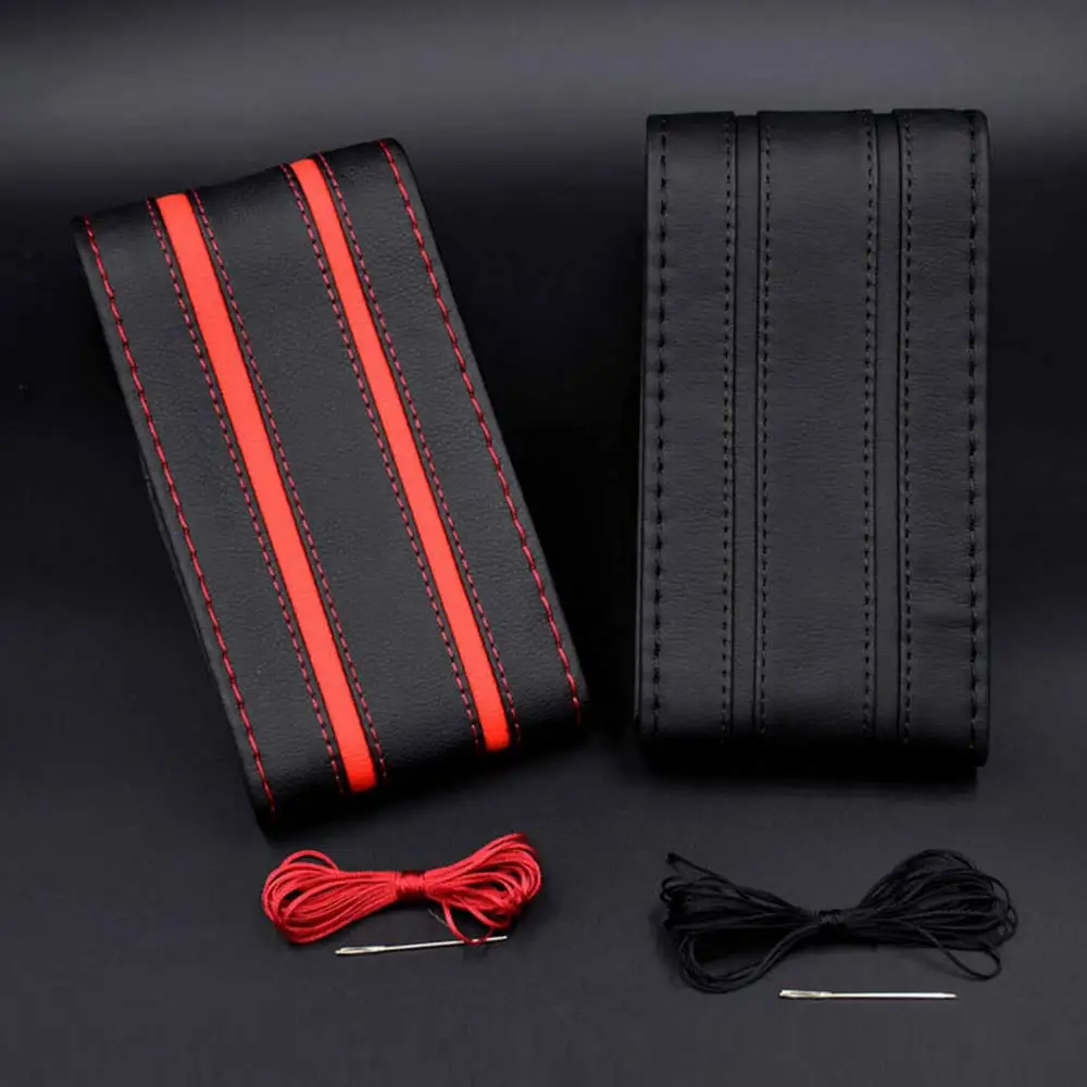 Colourful DIY Auto Car Steering Wheel Cover With Needles and Lines Anti slip Braid High quality Hand-stitched Black for 38cm Car Colourful DIY Auto Car Steering Wheel Cover With Needles and Lines Anti slip Braid High quality Hand-stitched Black for 38cm Car