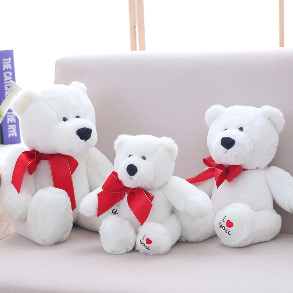 Dropshipping Stuffed Animals White Polar Bear Plush Toys Soft Cartoon