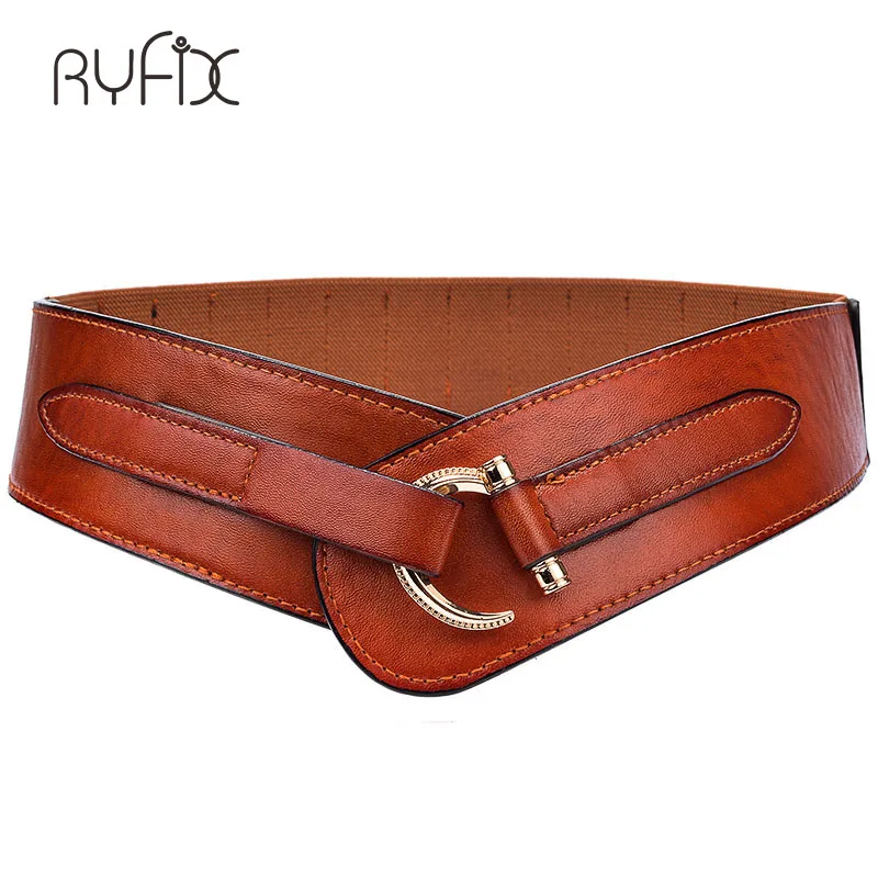

Women's Wide Belt Ring Decorated Fashion Simple Female For Women Dress Down Jacket Skirt Elastic Waist Female Belt BL203