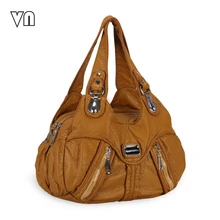 VN Marques de Haute Qualité En Cuir Femmes Sacs À Main 2016 Dames Fourre-Tout Sacs D’épaule de Dames Sac Femelle Vintage Messenger Sacs Bandoulière