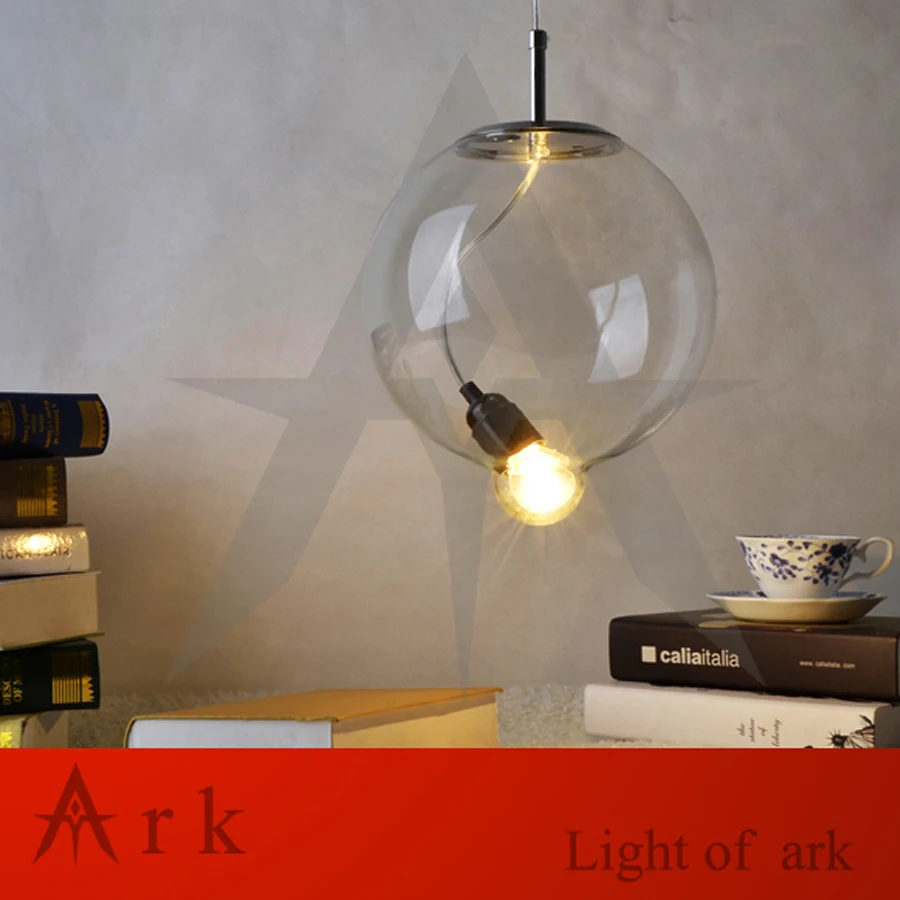 

ark light free shipping Modern brief personalized pendant light glass dinner room study room living room