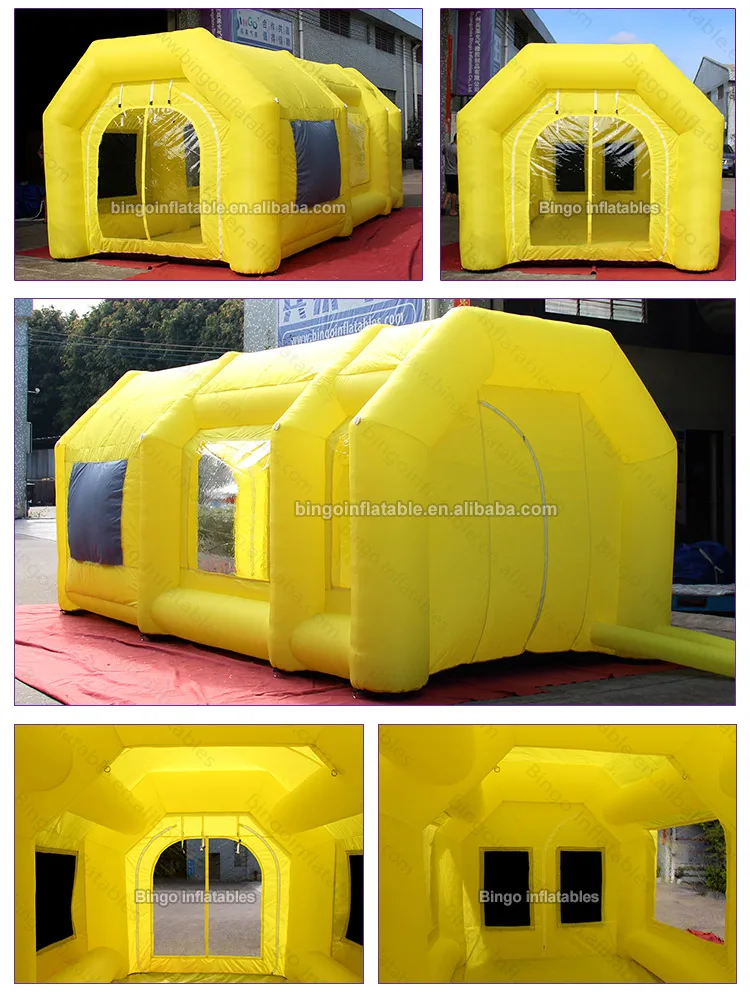 BG-A0839-2-Inflatable Portable yellow Spray Booths_2