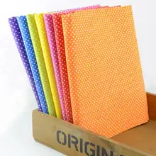 Booksew 50 см x 50 см 7 цветов Ассорти "Мини точки" Хлопок Ткань Жир четверти Лоскутное Тильда Ткань для скрапбукинга для шитья