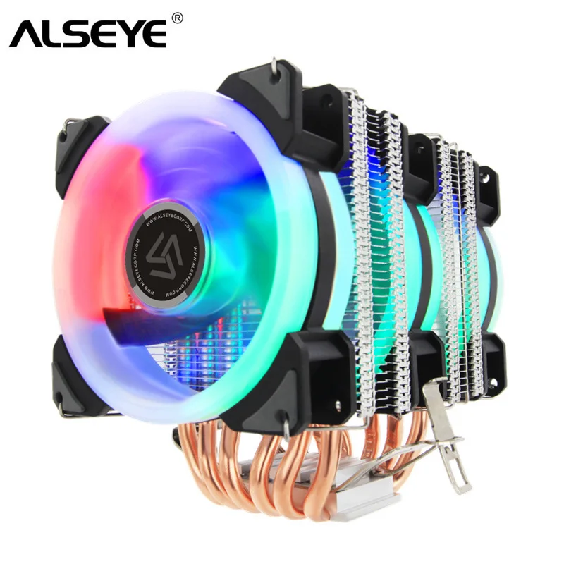 Alseye Dr-90 Cpu Cooler Heatpipe com Rgb 4pin Cpu Ventilador Cpu Refrigeração Nova Chegada Suporte Lga775 115x 1200 1366 2011 de Alta Qualidade Ventiladores e resfriadores - Imagem 2