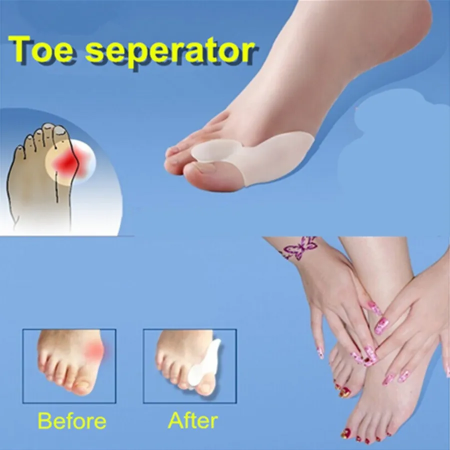 

Feet Foot care fingers Toe Separator Stretchers Alignment Bunion Pain Relief separate toes valgus adjuster Pedicure