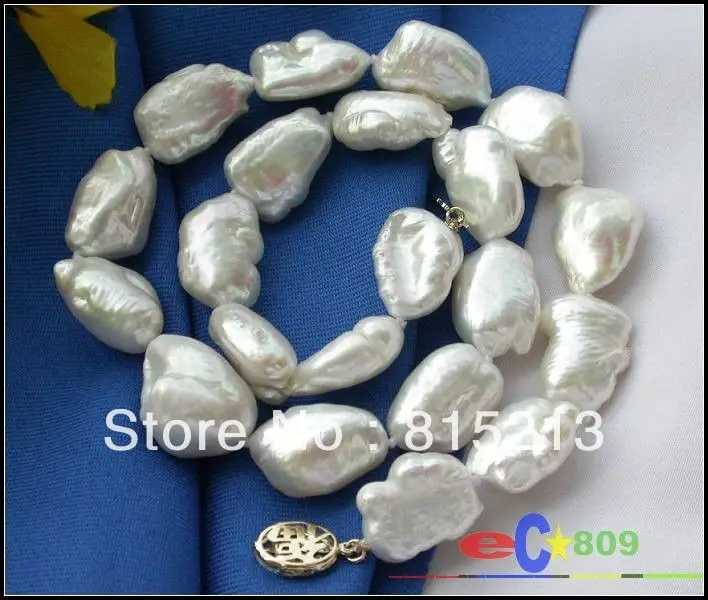 

ddh001449 20MM WHITE KESHI REBORN PEARL NECKLACE 925SC