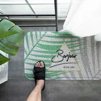 

Fruit green simple silk ring door mat Nordic ins wind door mat PVC entrance door mat bathroom mat