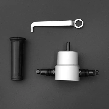 

130mm Double Head metal sheet cutting hine / bit attachment metal plate cutter Cutting Nibbler Sheet Saw Cutter Tools Drill Bit